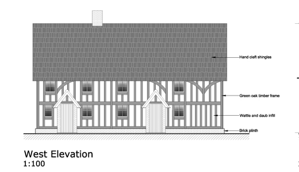 Architect's drawings of Suffolk Long House