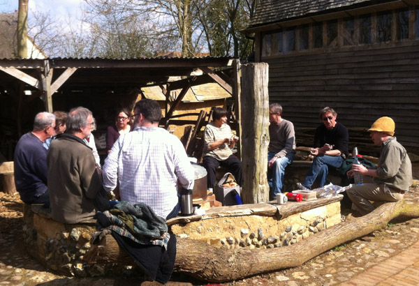 outdoor seating at Orchard Barn